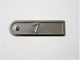 Embossed Tinplate Tags, 20mm x 75mm