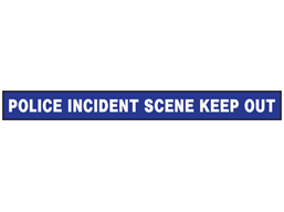 Police incident scene, keep out barrier tape