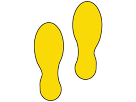 Yellow footprints