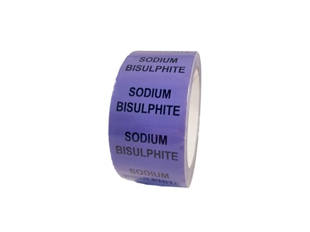 Sodium bisulphite pipeline identification tape. 