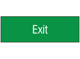 Exit, engraved sign.