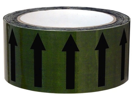 Flow indication tape for water