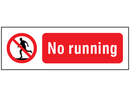 No running safety sign.