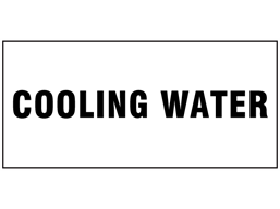 Cooling water pipeline identification label