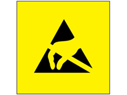 Static warning symbol labels.