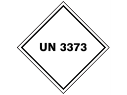 UN3373, hazard diamond label