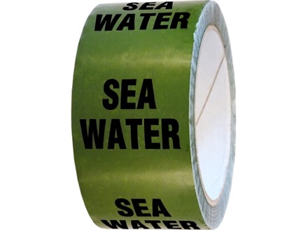 Sea water pipeline identification tape.