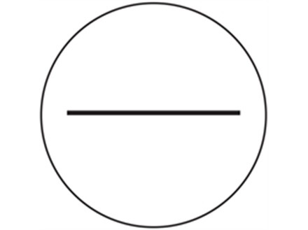 Negative current symbol label