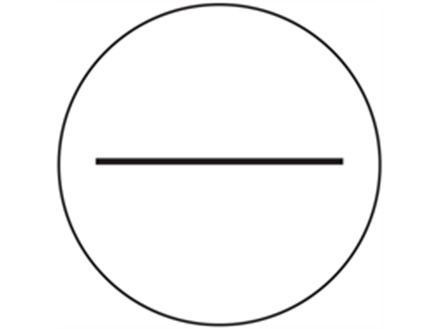 Negative current symbol label