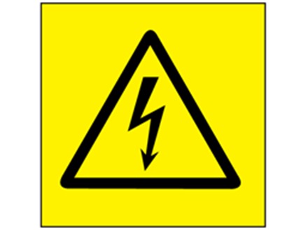 Electrical voltage symbol label