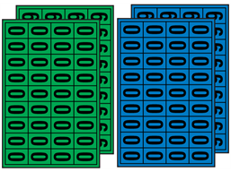 Multipurpose number set, 19mm x 14mm