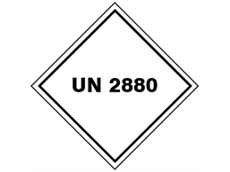 UN 2880 (Calcium hypochlorite) label.