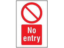 No entry signs symbol and text sign.