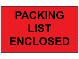 Packing list enclosed labels