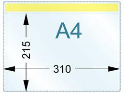 Document pocket, A4 horizontal, with magnetic fixing