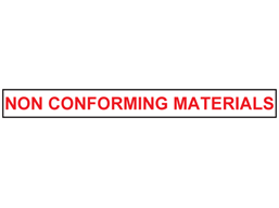 Non conforming material tape