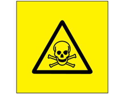 Toxic symbol labels.