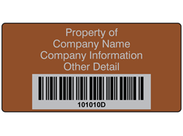 Scanmark foil barcode label (text on colour), 38mm x 76mm