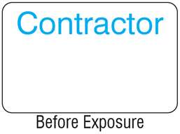 Contractor light sensitive security badge