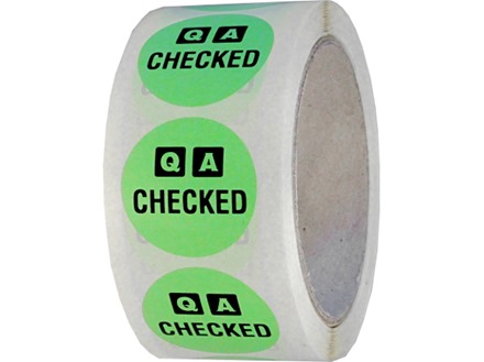 QA Checked label