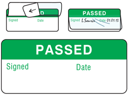 Passed write and seal labels.