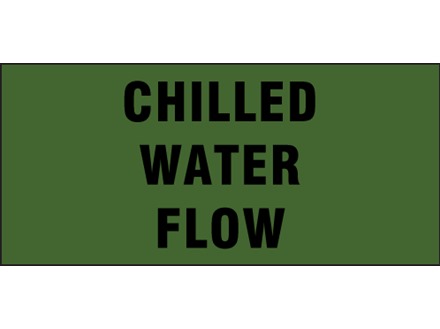 Chilled water flow pipeline identification tape.