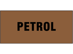 Petrol pipeline identification tape.