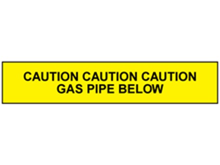 Ali's DIY Gas Pipe Below Warning Tape – 10 Metre Length, 150mm Wide, Yellow With Black Text, Safety Trench Tape