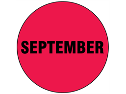 September inventory date label
