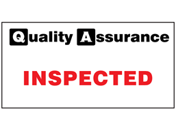 Inspected quality assurance sign