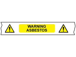 Warning asbestos safety tape.