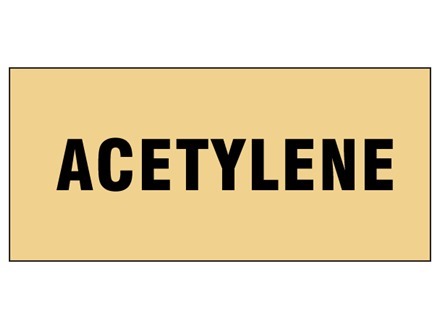Acetylene pipeline identification tape.