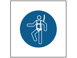 Wear safety harness symbol safety sign.