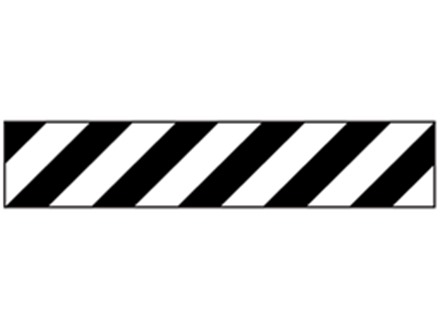 Black and white striped flagging tape