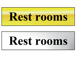 Rest rooms metal doorplate