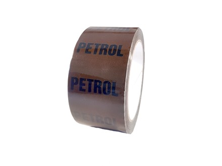 Petrol pipeline identification tape.