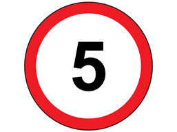 5mph speed limit sign