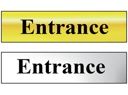 Entrance metal doorplate