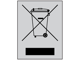 RoHS WEEE disposal symbol (5000) label