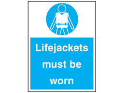 Lifejackets must be worn sign.