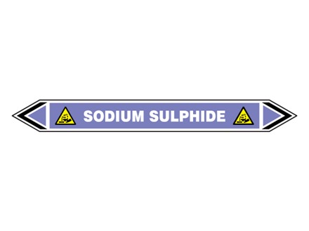 Sodium sulphide flow marker label.