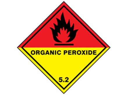 Organic peroxide, class 5.2, hazard diamond label