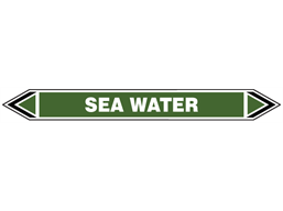 Sea water flow marker label.