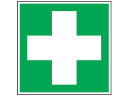 First aid symbol safety sign.