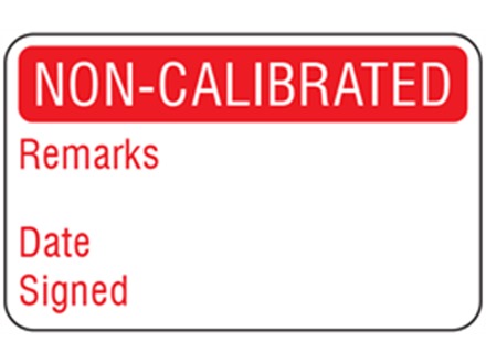 Non-calibrated quality assurance label