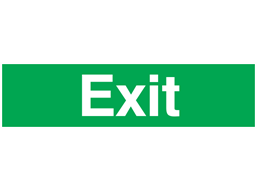 Exit, mini safety sign.
