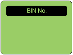 Bin number fluorescent label