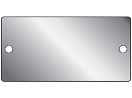Blank stainless steel nameplate, 51mm x 101mm