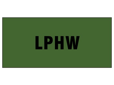 LPHW pipeline identification tape.