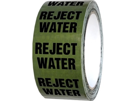 Reject water pipeline identification tape.